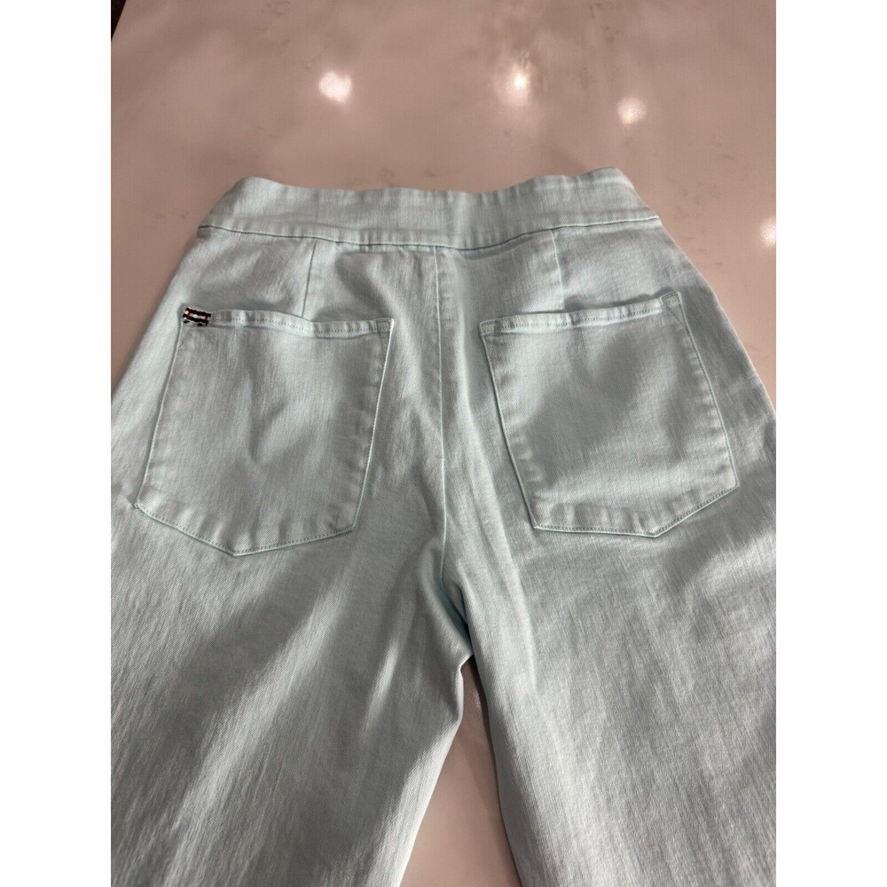 Alice + Olivia Womens Sz 28 x 32 Beautiful High Rise Seamed Bell denim Jeans - Picture 10 of 15